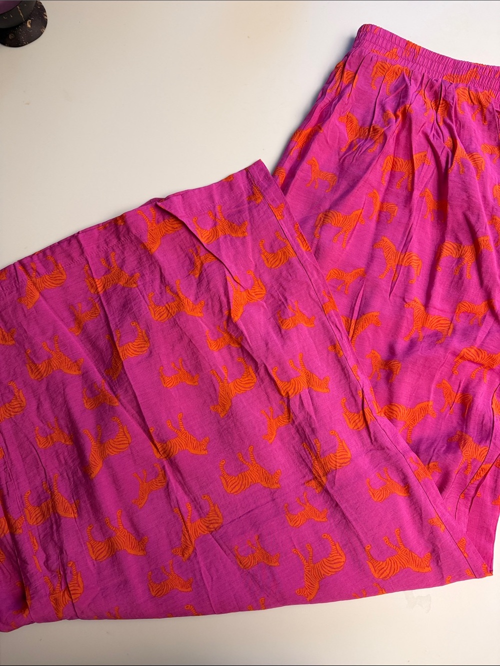 Mittoshop Bright Pink & Orange Wide Leg Pants 1X